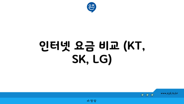 인터넷 요금 비교 (KT, SK, LG)