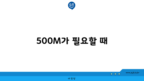 500M가 필요할 때