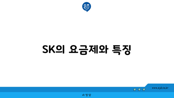 SK의 요금제와 특징