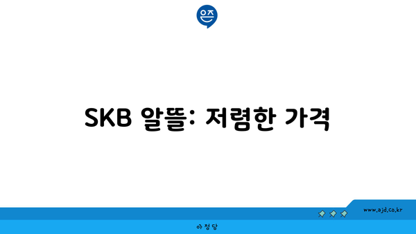 SKB 알뜰: 저렴한 가격