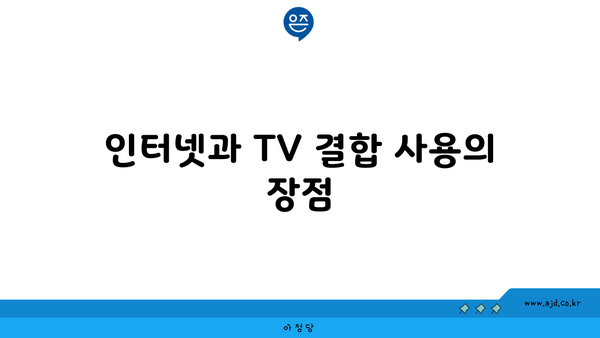 인터넷과 TV 결합 사용의 장점