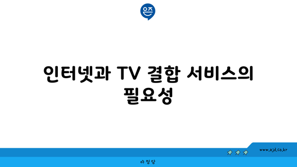 인터넷과 TV 결합 서비스의 필요성