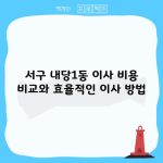 서구 내당1동 이사 비용 비교와 효율적인 이사 방법