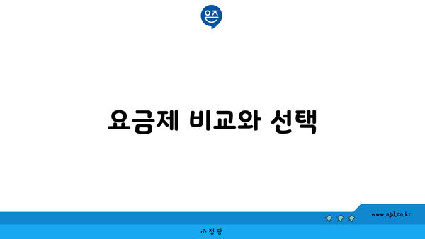 요금제 비교와 선택