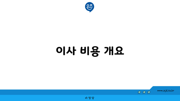 이사 비용 개요