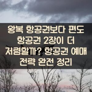 왕복 항공권보다 편도 항공권 2장이 더 저렴할까? 항공권 예매 전략 완전 정리