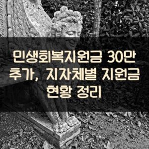 민생회복지원금 30만 추가, 지자체별 지원금 현황 정리