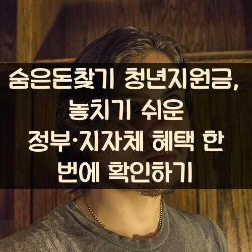 숨은돈찾기 청년지원금, 놓치기 쉬운 정부·지자체 혜택 한 번에 확인하기