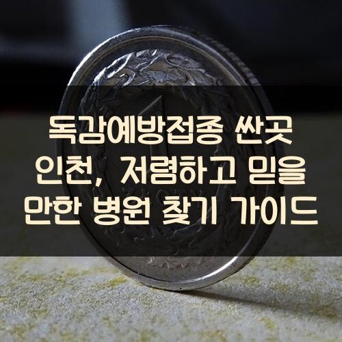독감예방접종 싼곳 인천, 저렴하고 믿을 만한 병원 찾기 가이드