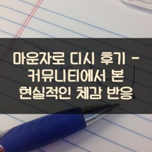 마운자로 디시 후기 - 커뮤니티에서 본 현실적인 체감 반응