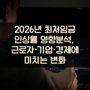2026년 최저임금 인상률 영향분석, 근로자·기업·경제에 미치는 변화