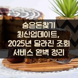 숨은돈찾기 최신업데이트, 2025년 달라진 조회 서비스 완벽 정리