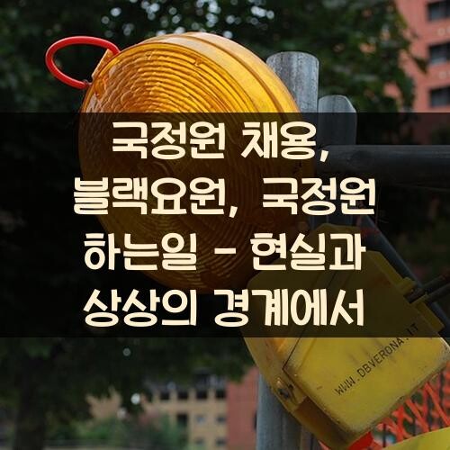 국정원 채용, 블랙요원, 국정원 하는일 - 현실과 상상의 경계에서