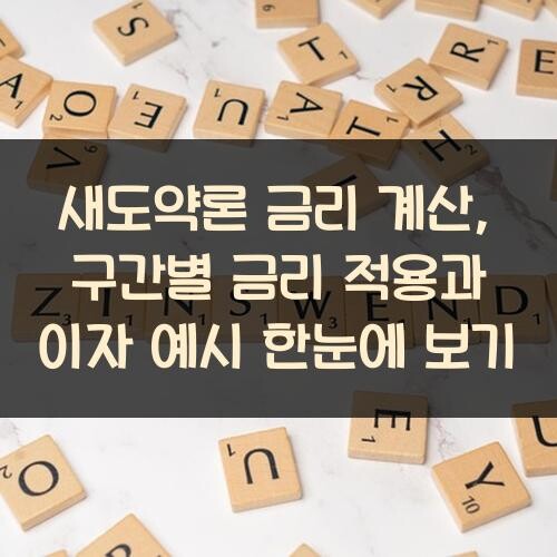 새도약론 금리 계산, 구간별 금리 적용과 이자 예시 한눈에 보기